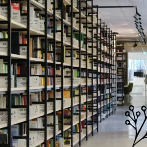 Large library bookshelf